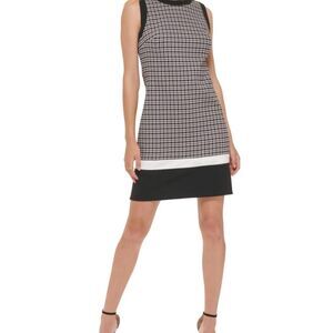 Tommy Hilfiger black and white houndstooth dress